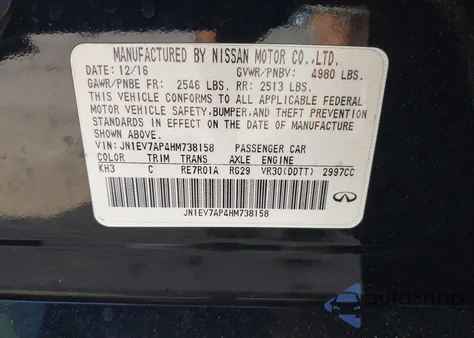 2017 Infiniti Q50 Premium из США, поврежденный, VIN JN1EV7AP4HM738158